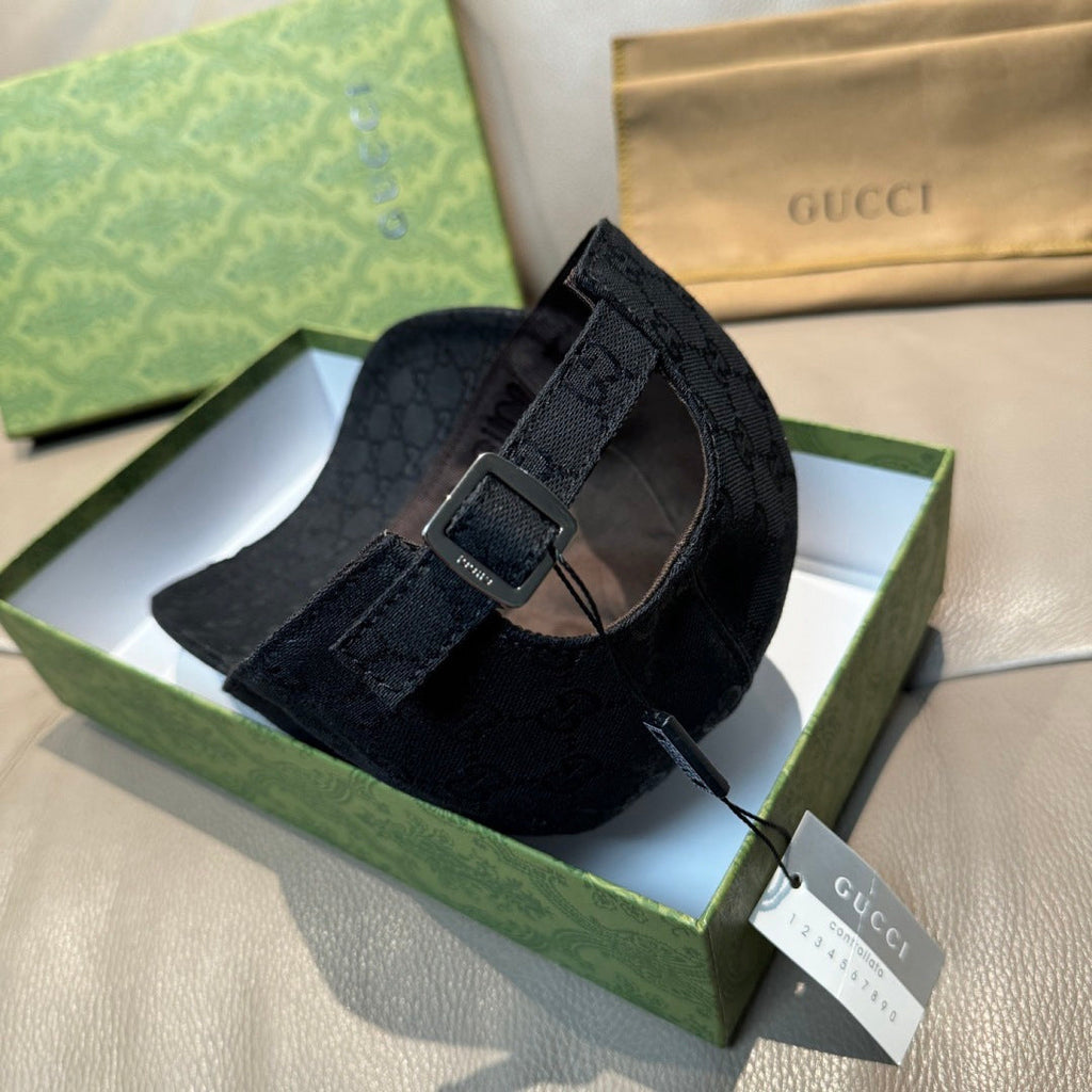 Stylish Black Cap with Striped Accent