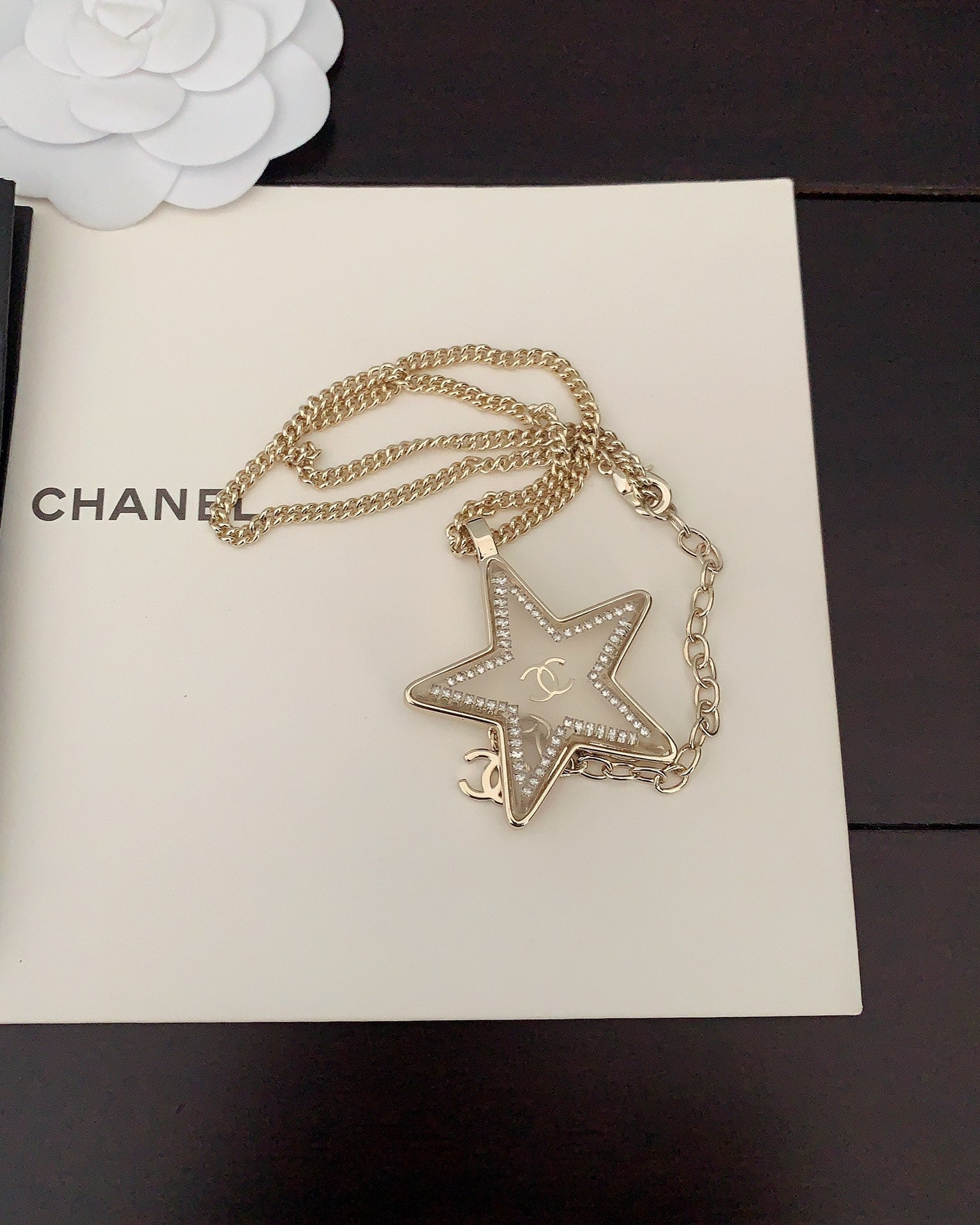 18K  Chanel Star Chain Necklace